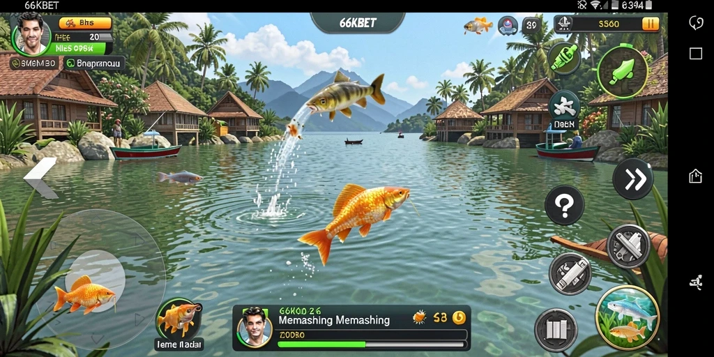 Tangkapan ikan yang menakjubkan dalam gameplay 66KBET.