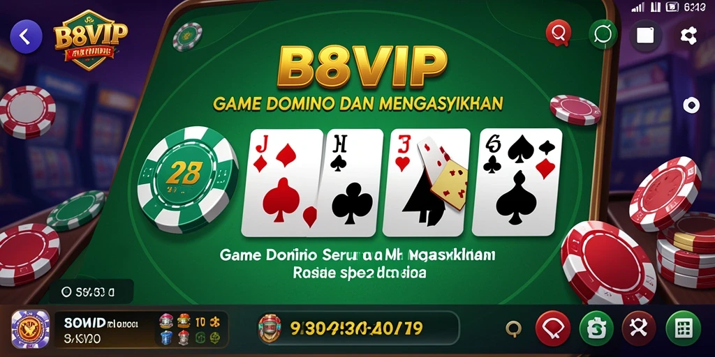 Screenshot gameplay B8VIP yang menampilkan serunya permainan domino.