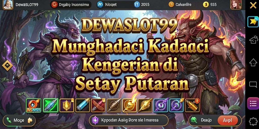 Screenshot gameplay DEWASLOT99 dengan nuansa horror yang mencekam.