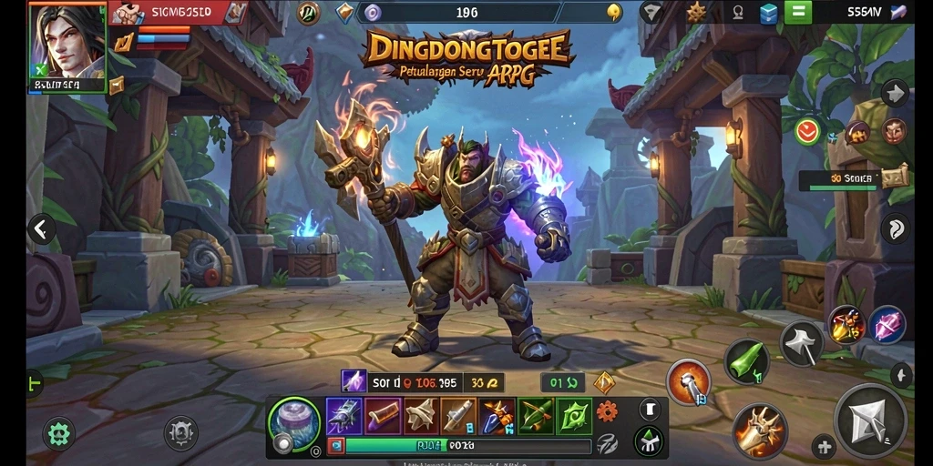 Tampilan gameplay menakjubkan dalam DINGDONGTOGEL dengan aksi ARPG yang mendebarkan.