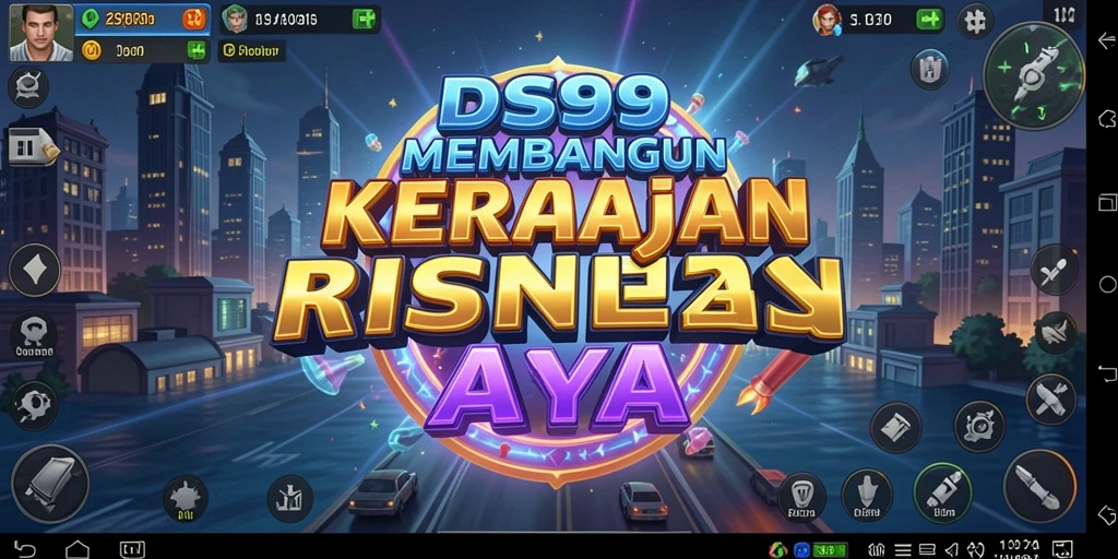 Screenshot utama DS99 menampilkan gameplay interaktif dan strategi bisnis.
