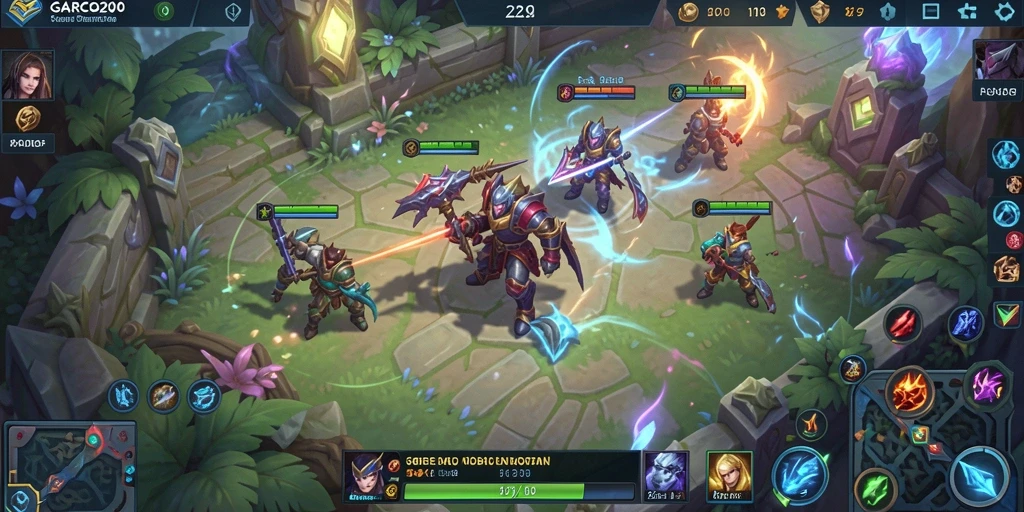 Tampilan gameplay GARCO200 yang seru dan menantang dalam mode MOBA.
