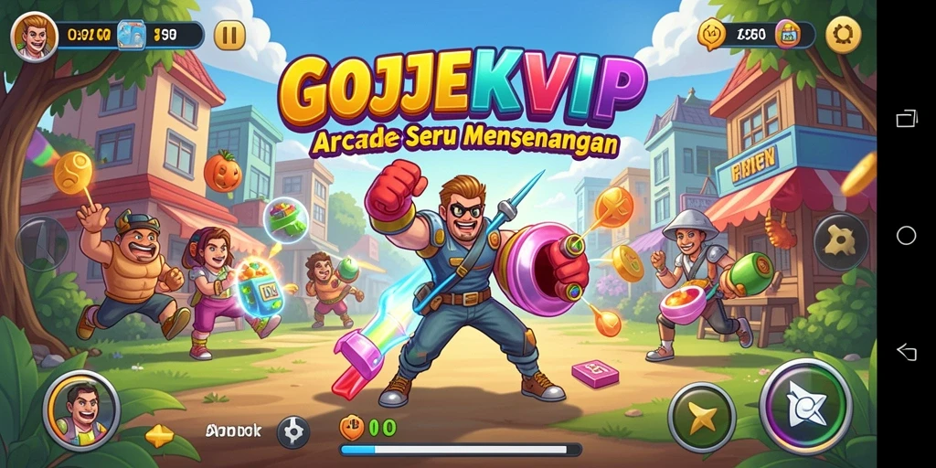 Tampilan seru gameplay Arcade di GOJEKVIP yang penuh tantangan.
