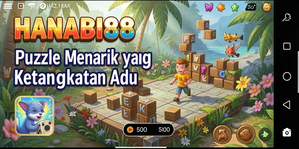 Tangkapan layar menunjukkan gameplay menarik dalam puzzle HANABI88.