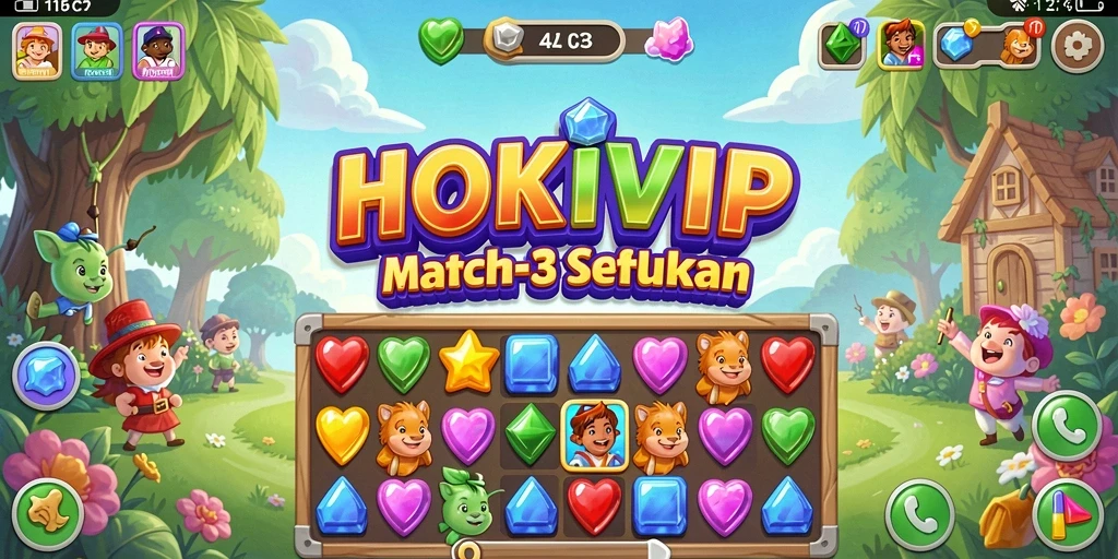Tampilan gameplay seru HOKIVIP yang penuh warna.