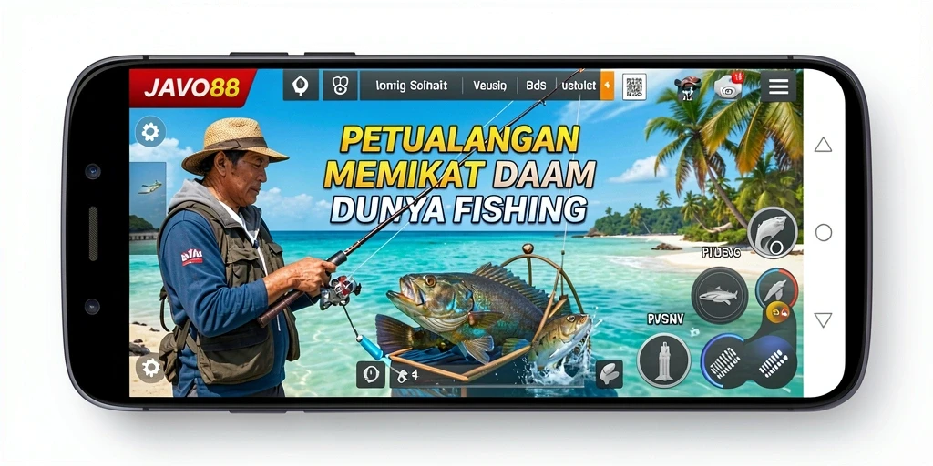Tangkapan besar dalam gameplay Fishing JAVO88 yang mendebarkan.
