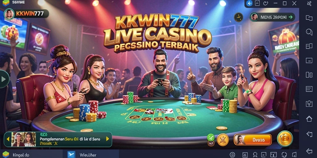 Gameplay seru KKWIN777 dalam permainan Live Casino dengan dealer langsung.