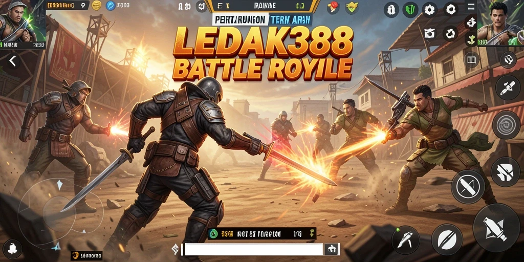 Gameplay seru LEDAK388 di tengah aksi Battle Royale.