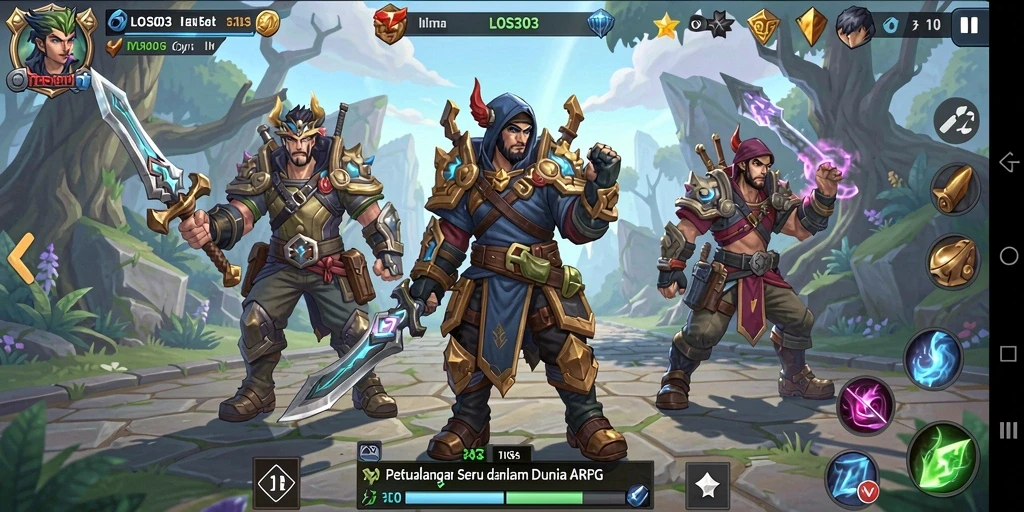 Tampilan gameplay <strong>LOS303</strong> yang menampilkan aksi seru dan karakter khas ARPG.