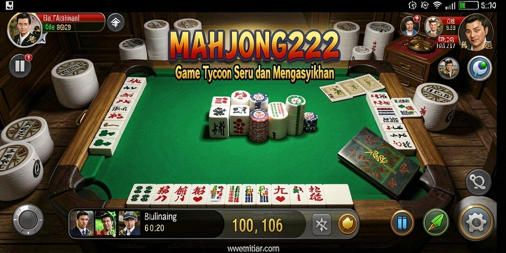 Screenshot gameplay MAHJONG222 yang menunjukkan interaksi Tycoon.