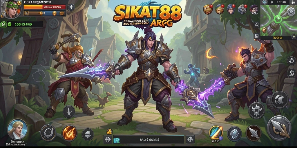 Screenshot SIKAT88 menampilkan pertarungan seru dengan efek visual menawan.