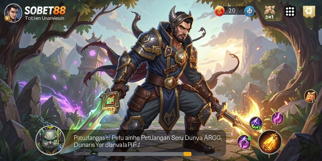 Tampilan gameplay menarik dari SOBET88 dengan pertarungan ARPG yang seru.