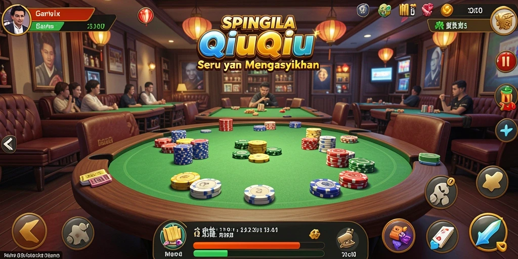 Tampilan gameplay seru di SPINGILA, permainan QiuQiu yang menantang.